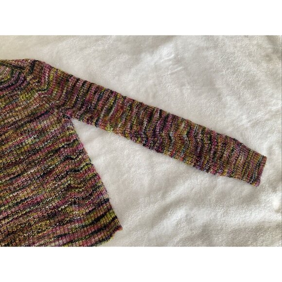 VERONICA BEARD Women Small Space Dye Multi-Color Dorla Wool Cardigan Sweater - Picture 13 of 14